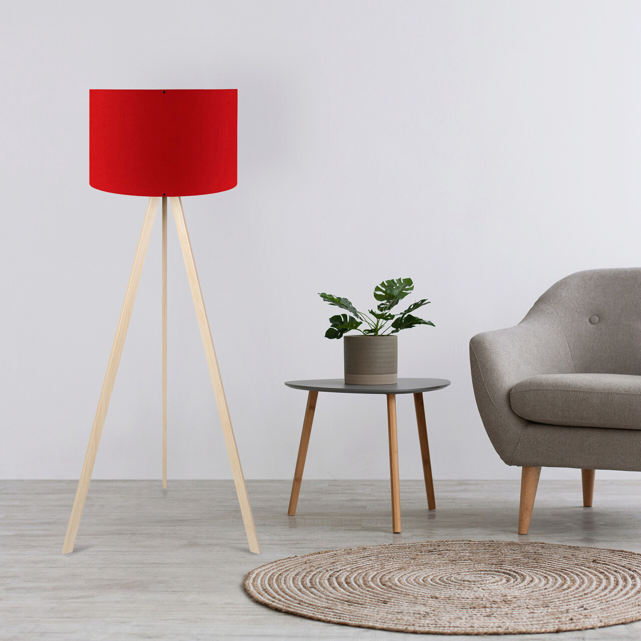 Lampadar, Opviq, 780SGN2463, Roșu / Crem - imagine 4